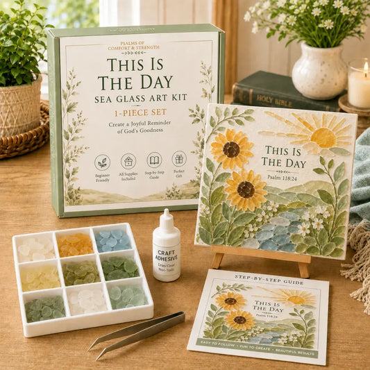 🌻✨ DIY This Is The Day Sea Glass Art Kit
