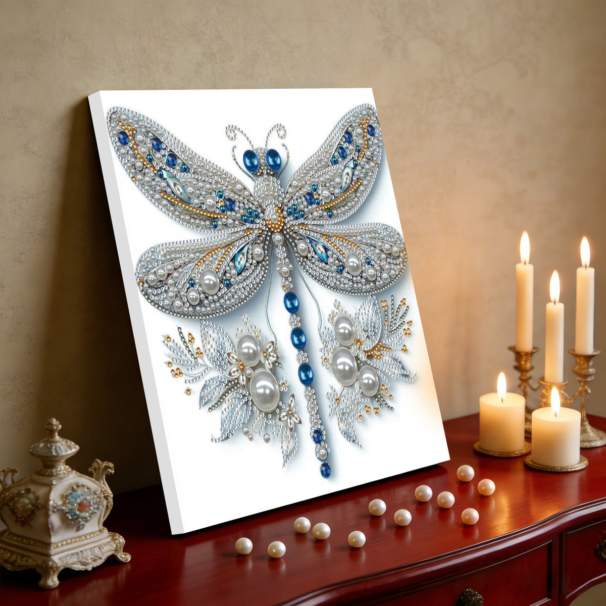 (Pre-Framed)Dragonfly-Special Shape Diamond Painting Kit(25x25cm)