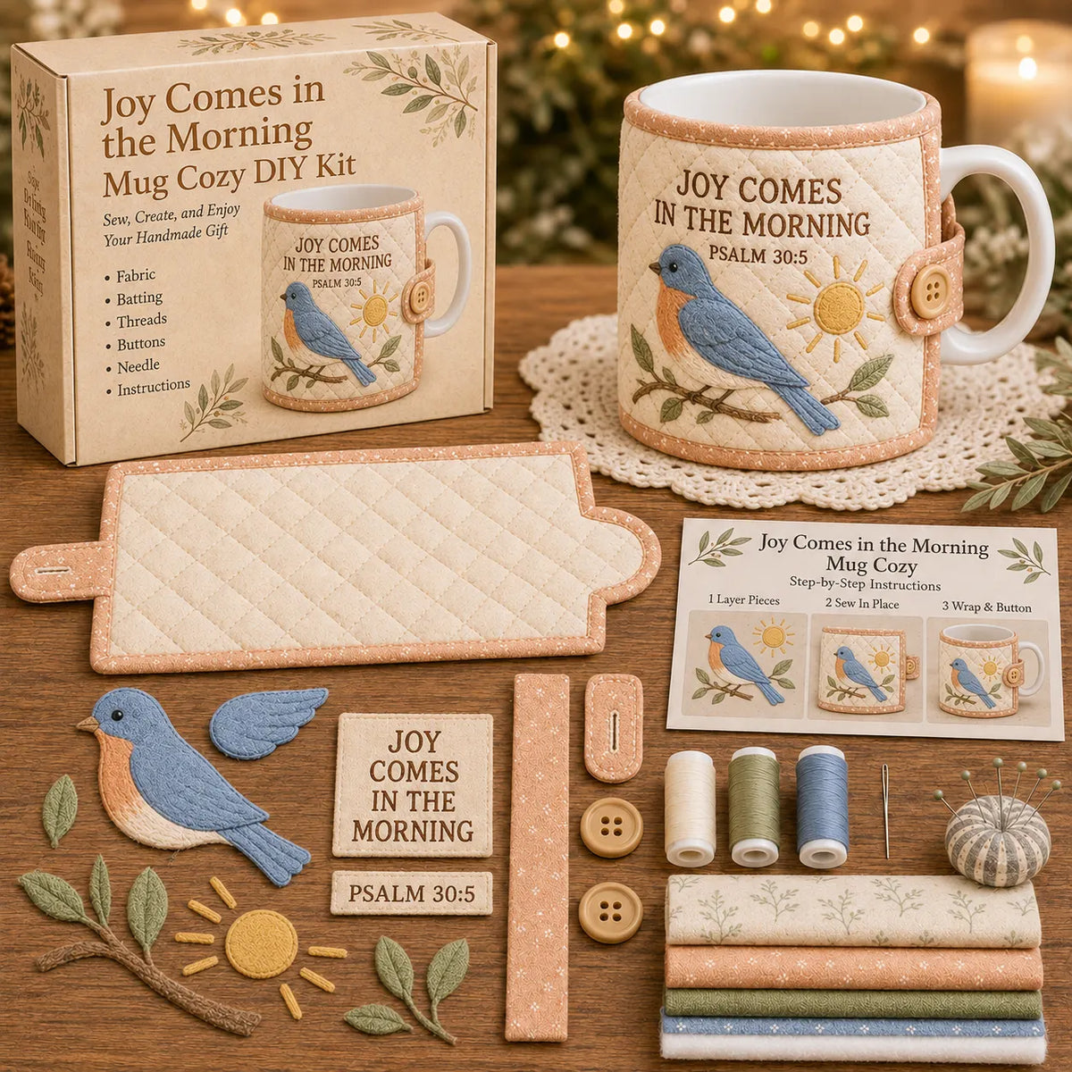 🌅 Faith & Hope – Joy Comes In The Morning DIY Sewing Kit