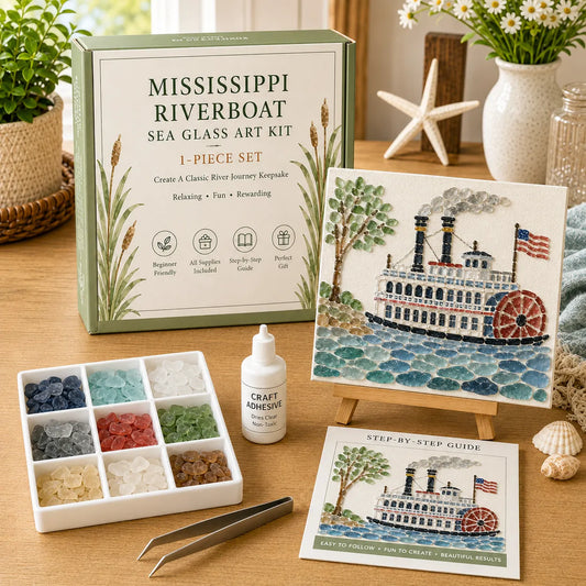 🚢 Mississippi Riverboat DIY Sea Glass Art Kit
