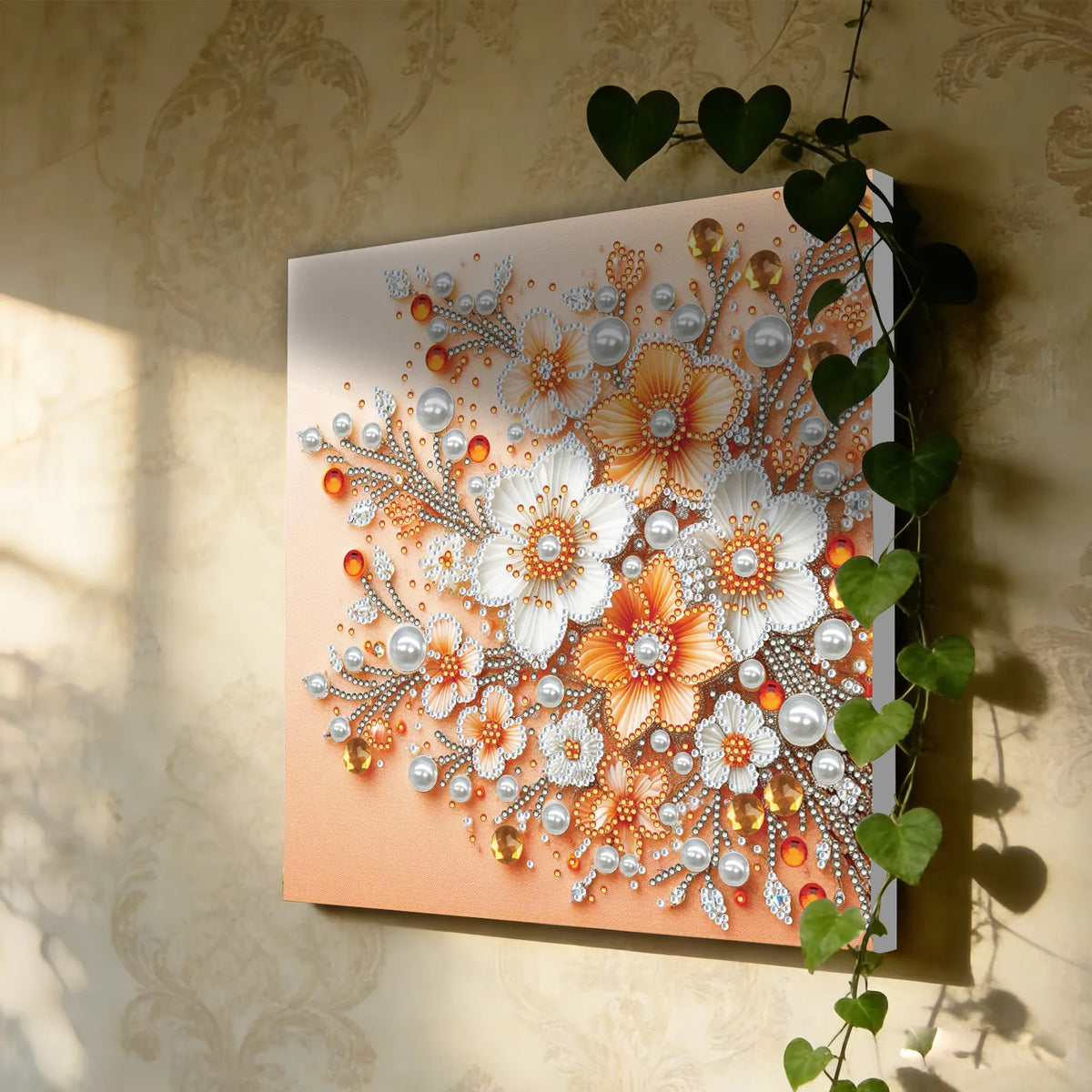 (Pre-Framed)Flower-Special Shape Diamond Painting Kit(25x25cm)