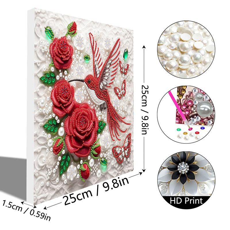 (Pre-Framed)Bird-Special Shape Diamond Painting Kit(25x25cm)