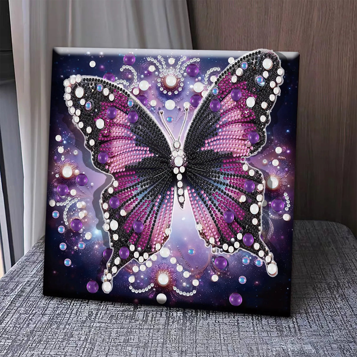 Pre-Framed DIY 3D Flapping Butterfly Diamond Painting Art Craft Kit Living Room Decor(20x20cm)