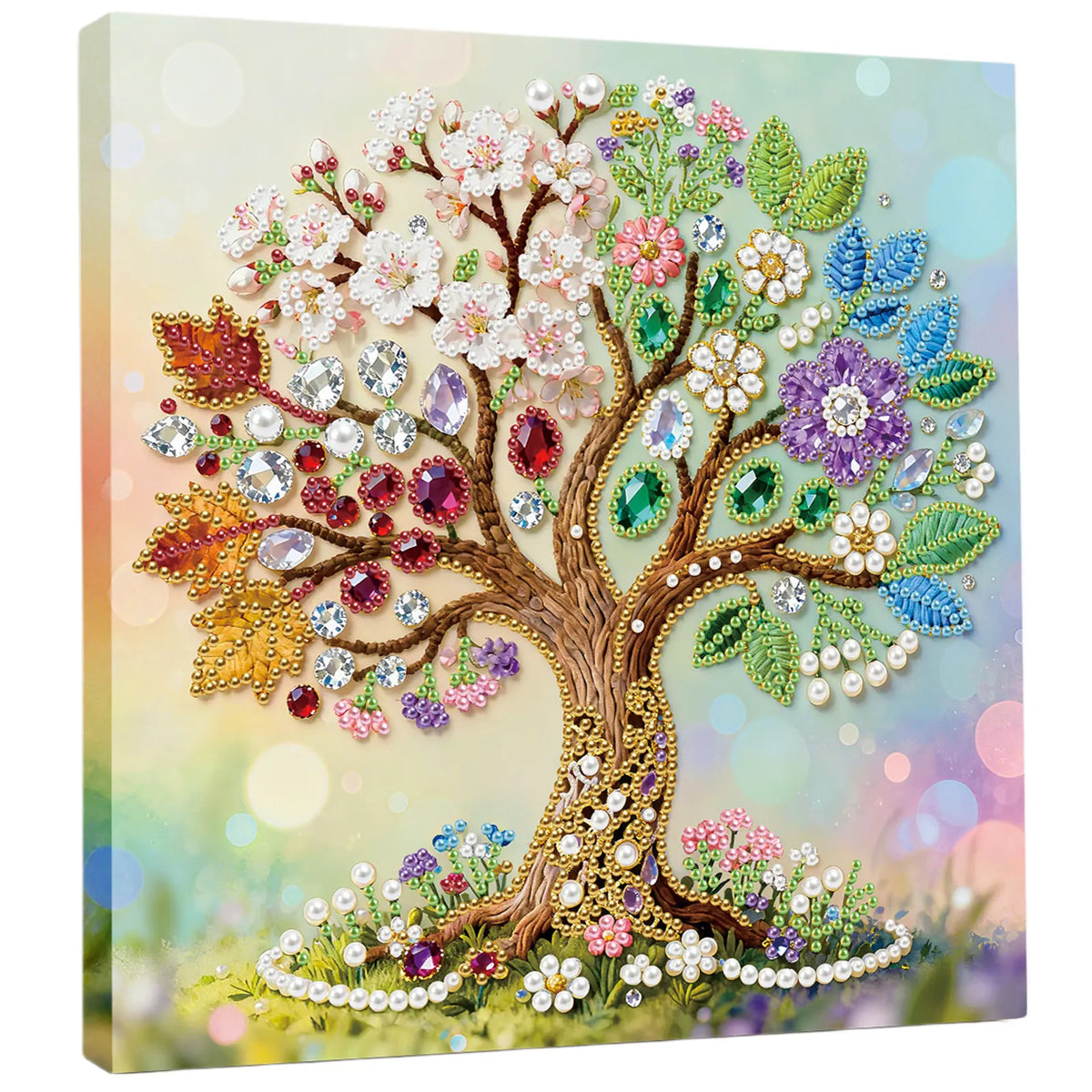 Framed Tree Of Life - Pearls Painting Kit for Creativity DIY Pearl Dot Crafts for Gift Home Wall Decor 25*25CM