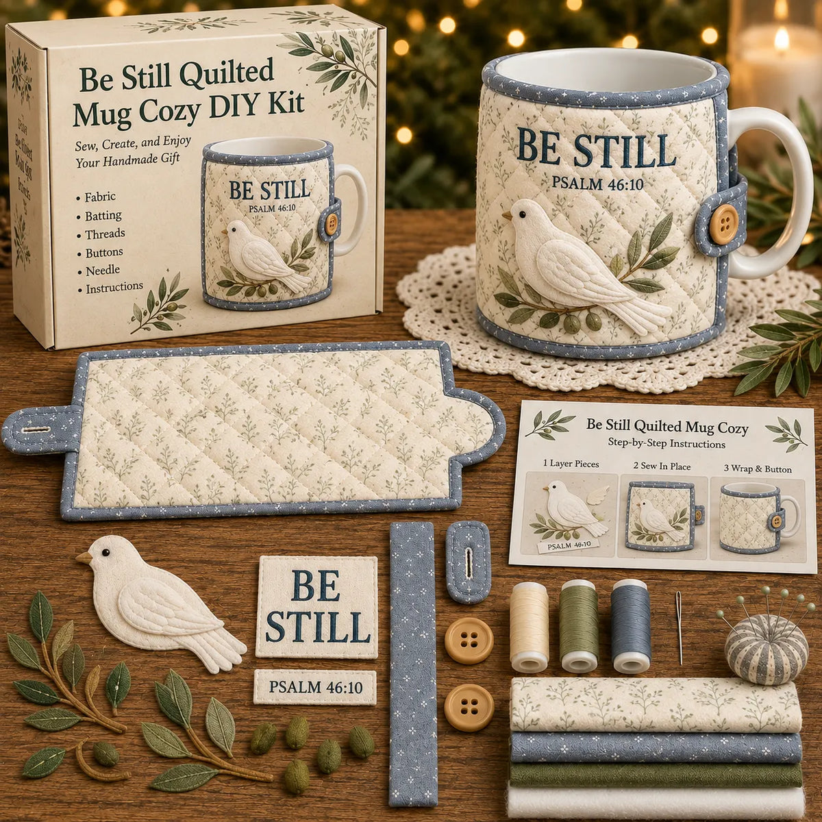 🌊 Faith & Hope – Be Still DIY Sewing Kit