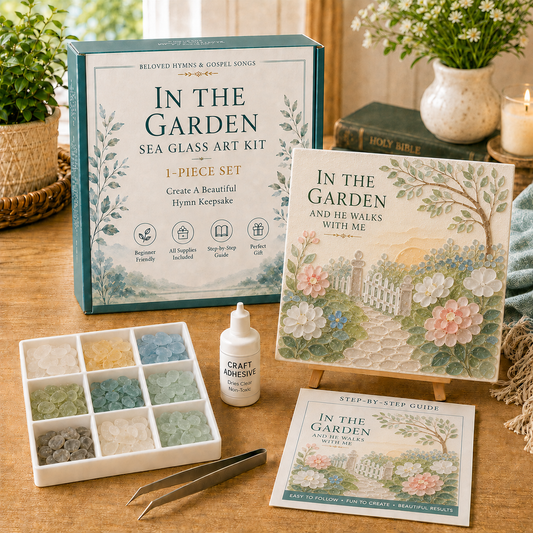 🌸 In The Garden DIY Sea Glass Art Kit
