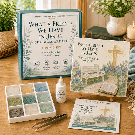 🤝 What A Friend We Have In Jesus DIY Sea Glass Art Kit