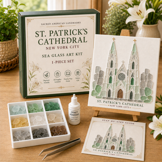 ⛪ St. Patrick’s Cathedral – DIY Sea Glass Art Kit