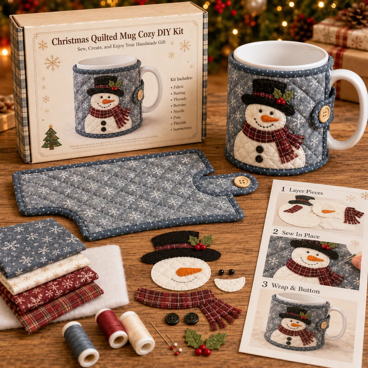 ⛄ Winter Snowman Christmas Friends DIY Sewing Kit
